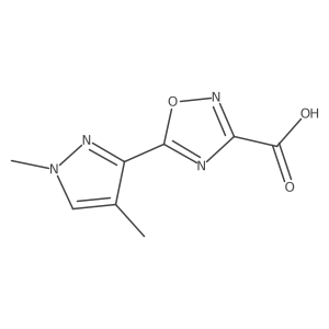 5-(1,4-dimethyl-1H-pyrazol-3-yl)-1,2,4-oxadiazole-3-carboxylic acid Structure