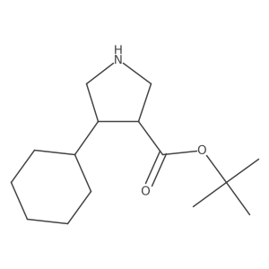 rac-tert-butyl (3R,4R)-4-cyclohexylpyrrolidine-3-carboxylate Structure