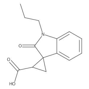 2'-Oxo-1'-propyl-1',2'-dihydrospiro[cyclopropane-1,3'-indole]-2-carboxylic acid Structure