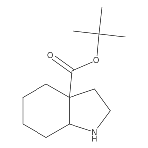rac-tert-butyl (3aR,7aS)-octahydro-1H-indole-3a-carboxylate Structure