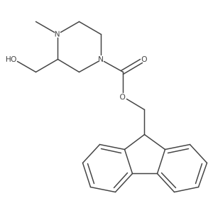 (9H-fluoren-9-yl)methyl 3-(hydroxymethyl)-4-methylpiperazine-1-carboxylate结构式