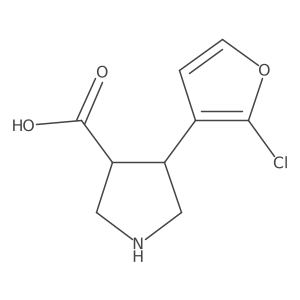 4-(2-Chlorofuran-3-yl)pyrrolidine-3-carboxylic acid结构式