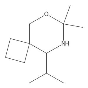 7,7-Dimethyl-9-(propan-2-yl)-6-oxa-8-azaspiro[3.5]nonane Structure