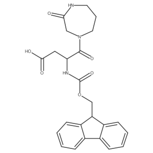 3-({[(9H-fluoren-9-yl)methoxy]carbonyl}amino)-4-oxo-4-(3-oxo-1,4-diazepan-1-yl)butanoic acid Structure