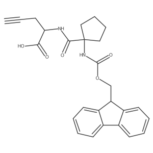 2-{[1-({[(9H-fluoren-9-yl)methoxy]carbonyl}amino)cyclopentyl]formamido}pent-4-ynoic acid Structure