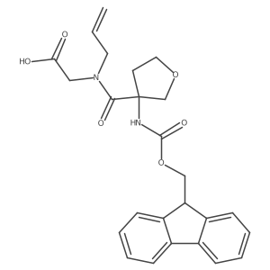 2-{1-[3-({[(9H-fluoren-9-yl)methoxy]carbonyl}amino)oxolan-3-yl]-N-(prop-2-en-1-yl)formamido}acetic acid Structure