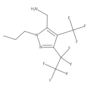 1-[3-(1,1,2,2,2-pentafluoroethyl)-1-propyl-4-(trifluoromethyl)-1H-pyrazol-5-yl]methanamine结构式