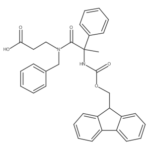 3-[N-benzyl-2-({[(9H-fluoren-9-yl)methoxy]carbonyl}amino)-2-phenylpropanamido]propanoic acid结构式