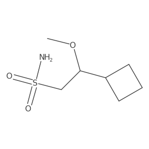 2-Cyclobutyl-2-methoxyethane-1-sulfonamide结构式