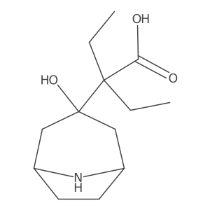 2-Ethyl-2-{3-hydroxy-8-azabicyclo[3.2.1]octan-3-yl}butanoic acid结构式