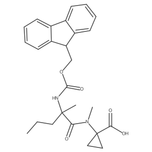 1-[2-({[(9H-fluoren-9-yl)methoxy]carbonyl}amino)-N,2-dimethylpentanamido]cyclopropane-1-carboxylic acid Structure