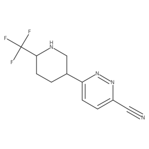6-[6-(Trifluoromethyl)piperidin-3-yl]pyridazine-3-carbonitrile Structure