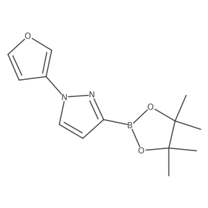 1-(Furan-3-yl)-3-(4,4,5,5-tetramethyl-1,3,2-dioxaborolan-2-yl)-1H-pyrazole结构式