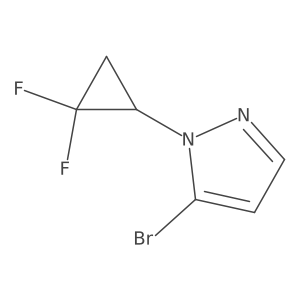 5-Bromo-1-(2,2-difluorocyclopropyl)-1H-pyrazole结构式