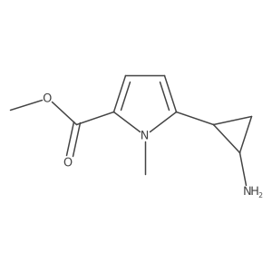 rac-methyl 5-[(1R,2R)-2-aminocyclopropyl]-1-methyl-1H-pyrrole-2-carboxylate结构式