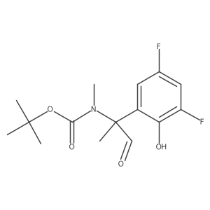 tert-butyl N-[2-(3,5-difluoro-2-hydroxyphenyl)-1-oxopropan-2-yl]-N-methylcarbamate结构式