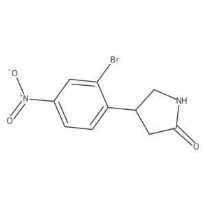 4-(2-Bromo-4-nitrophenyl)pyrrolidin-2-one结构式