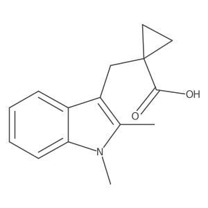 1-[(1,2-dimethyl-1H-indol-3-yl)methyl]cyclopropane-1-carboxylic acid结构式