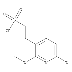 2-(6-Chloro-2-methoxypyridin-3-yl)ethane-1-sulfonyl chloride结构式