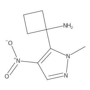 1-(1-methyl-4-nitro-1H-pyrazol-5-yl)cyclobutan-1-amine Structure