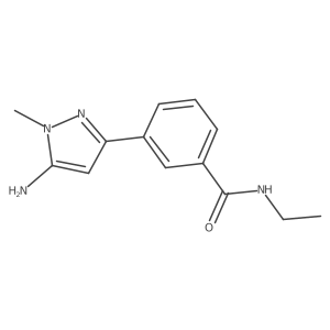 3-(5-amino-1-methyl-1H-pyrazol-3-yl)-N-ethylbenzamide Structure