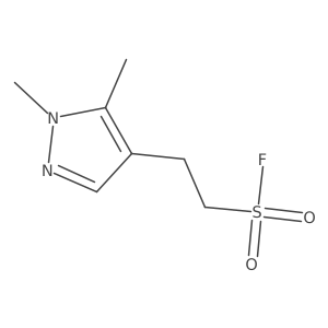 2-(1,5-dimethyl-1H-pyrazol-4-yl)ethane-1-sulfonyl fluoride结构式