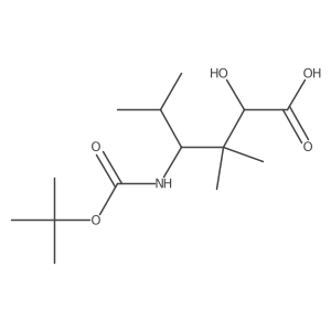 4-{[(Tert-butoxy)carbonyl]amino}-2-hydroxy-3,3,5-trimethylhexanoic acid结构式