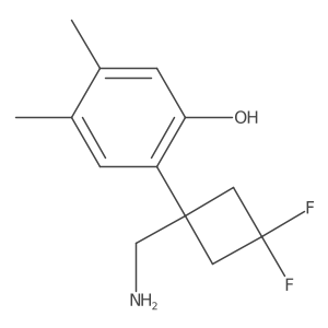 2-[1-(Aminomethyl)-3,3-difluorocyclobutyl]-4,5-dimethylphenol结构式