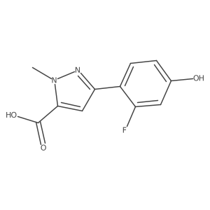 3-(2-fluoro-4-hydroxyphenyl)-1-methyl-1H-pyrazole-5-carboxylic acid结构式