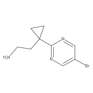 2-[1-(5-Bromopyrimidin-2-yl)cyclopropyl]ethan-1-amine结构式