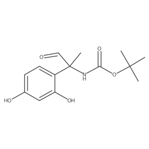tert-butyl N-[2-(2,4-dihydroxyphenyl)-1-oxopropan-2-yl]carbamate结构式