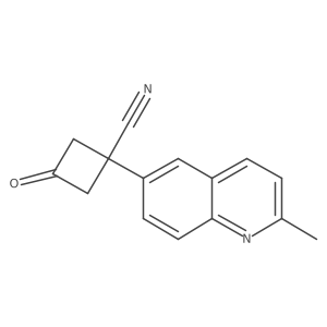 1-(2-Methylquinolin-6-yl)-3-oxocyclobutane-1-carbonitrile结构式