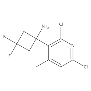1-(2,6-Dichloro-4-methylpyridin-3-yl)-3,3-difluorocyclobutan-1-amine结构式