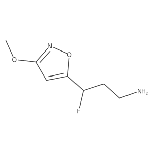 3-Fluoro-3-(3-methoxy-1,2-oxazol-5-yl)propan-1-amine结构式