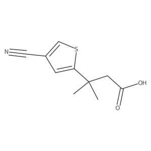 3-(4-Cyanothiophen-2-yl)-3-methylbutanoic acid结构式