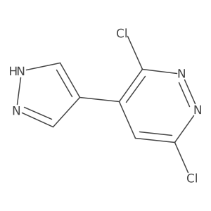 3,6-dichloro-4-(1H-pyrazol-4-yl)pyridazine Structure