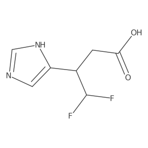 4,4-difluoro-3-(1H-imidazol-5-yl)butanoic acid结构式