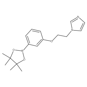 1-[2-[3-(4,4,5,5-Tetramethyl-1,3,2-dioxaborolan-2-yl)phenoxy]ethyl]imidazole结构式