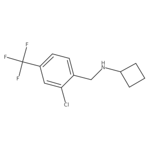 (2-Chloro-4-trifluoromethyl-benzyl)-cyclobutyl-amine Structure