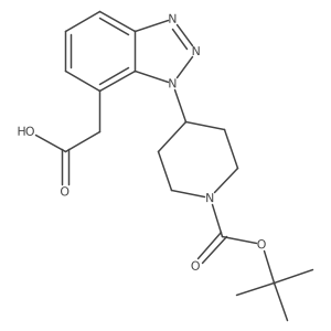 2-(1-{1-[(tert-butoxy)carbonyl]piperidin-4-yl}-1H-1,2,3-benzotriazol-7-yl)acetic acid结构式