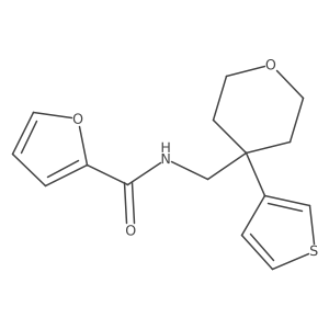 N-((4-(thiophen-3-yl)tetrahydro-2H-pyran-4-yl)methyl)furan-2-carboxamide结构式
