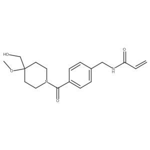 N-[[4-[4-(Hydroxymethyl)-4-methoxypiperidine-1-carbonyl]phenyl]methyl]prop-2-enamide结构式