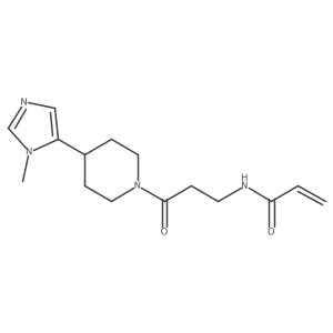 N-[3-[4-(3-Methylimidazol-4-yl)piperidin-1-yl]-3-oxopropyl]prop-2-enamide结构式