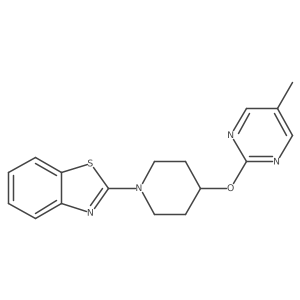 2-{4-[(5-Methylpyrimidin-2-yl)oxy]piperidin-1-yl}-1,3-benzothiazole结构式