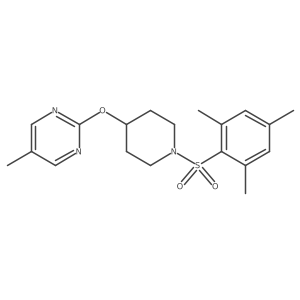 5-Methyl-2-{[1-(2,4,6-trimethylbenzenesulfonyl)piperidin-4-yl]oxy}pyrimidine Structure