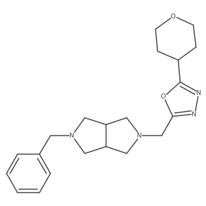 2-({5-Benzyl-octahydropyrrolo[3,4-c]pyrrol-2-yl}methyl)-5-(oxan-4-yl)-1,3,4-oxadiazole Structure