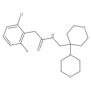 2-(2-chloro-6-fluorophenyl)-N-{[4-(morpholin-4-yl)thian-4-yl]methyl}acetamide Structure