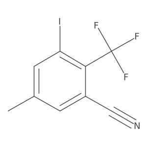 3-Iodo-5-methyl-2-(trifluoromethyl)benzonitrile结构式