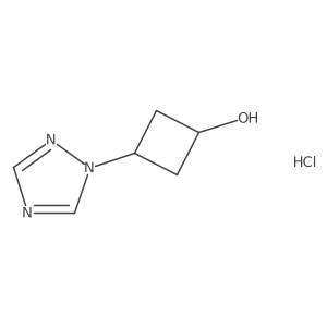 3-(1,2,4-Triazol-1-yl)cyclobutan-1-ol;hydrochloride结构式