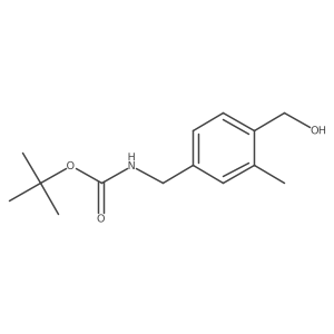 tert-butyl N-{[4-(hydroxymethyl)-3-methylphenyl]methyl}carbamate结构式